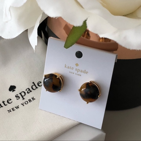kate spade Jewelry - 🎀Kate Spade Large Tortoise Gumdrop Stud Earrings